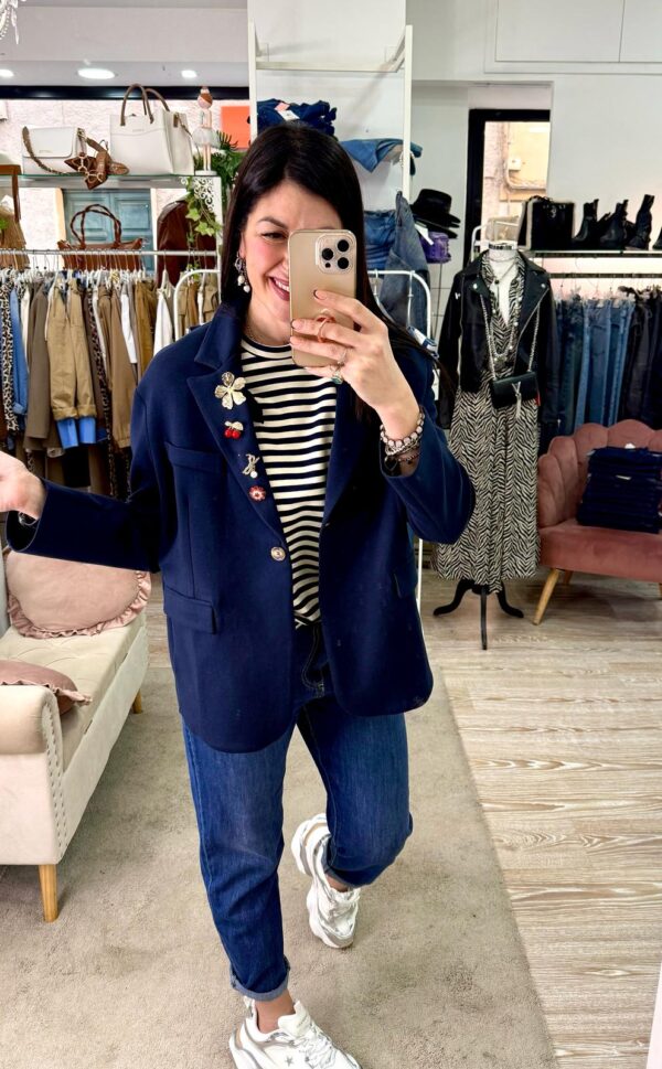 Blazer in punto Milano modello over Dixie