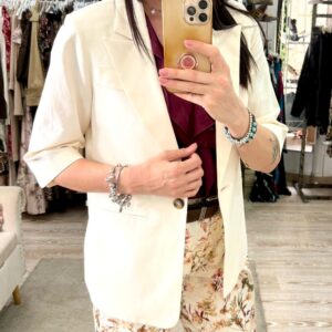 Blazer in lino e viscosa Brend