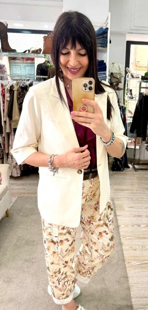 Blazer in lino e viscosa Brend