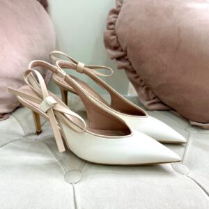 Vera pelle tacco slingback Divine follie
