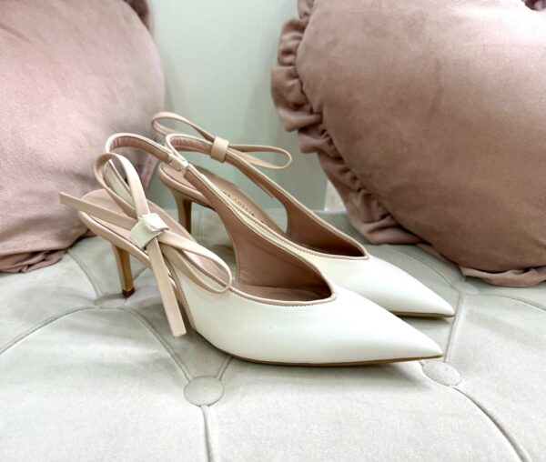 Vera pelle tacco slingback Divine follie