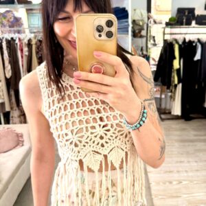 Gilet a tessuto crochet Susy mix