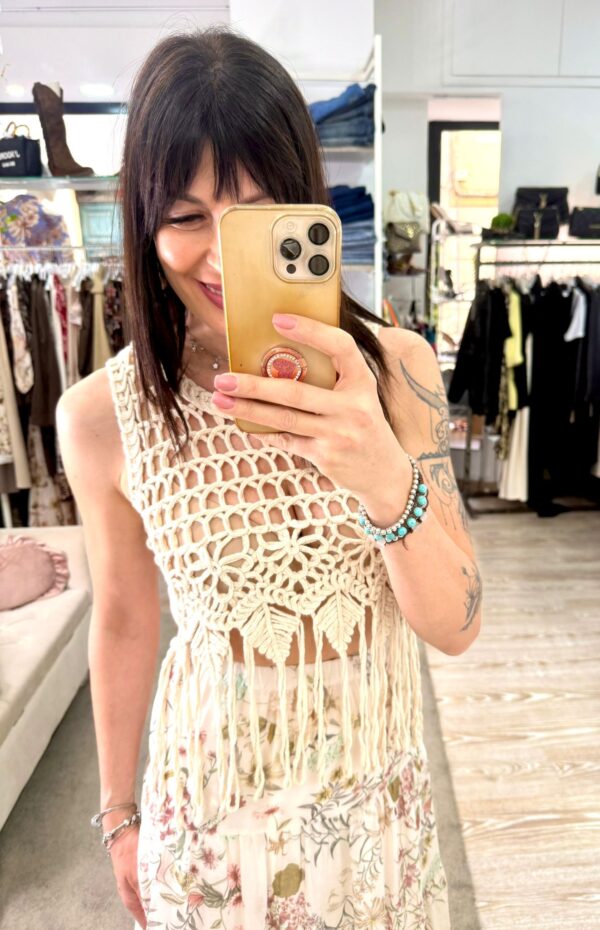 Gilet a tessuto crochet Susy mix