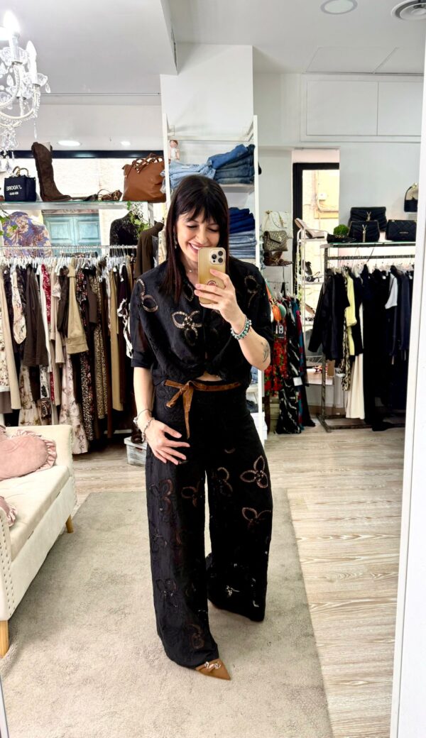 Pantalone in pizzo San gallo e cotone Motel