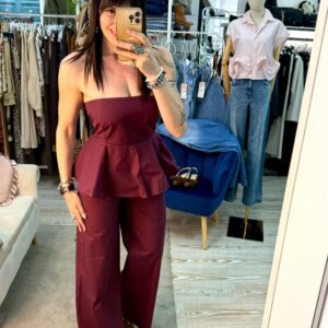 Tuta in cotone con balza Motel