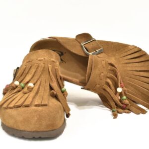 Sabot vera pelle con frange Rd company