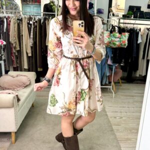 Abito chemisier con cinta Brend