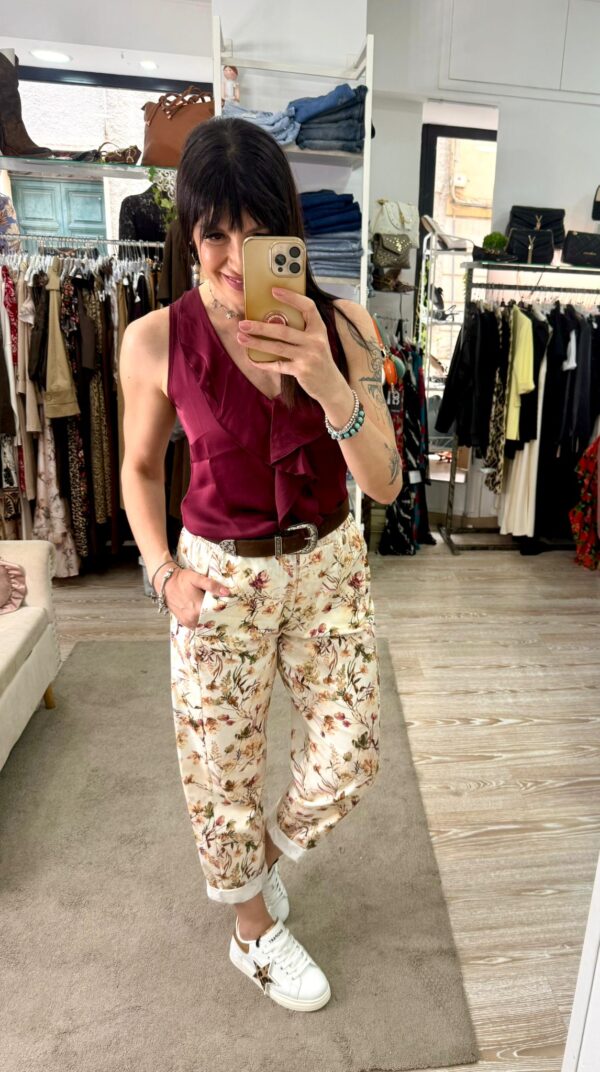Pantalone stampa fiorata con coulisse su tutta la vita Susy mix