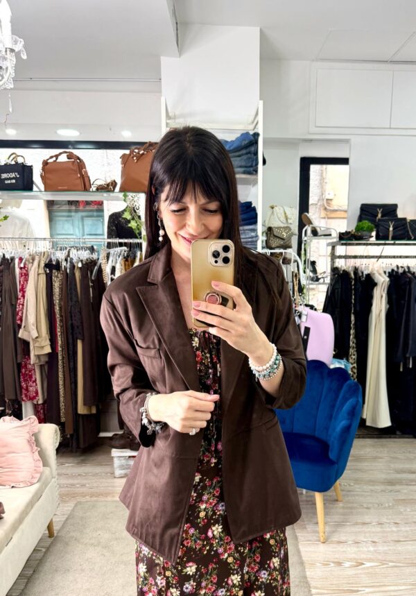 Kontatto Blazer in Suede cioccolato