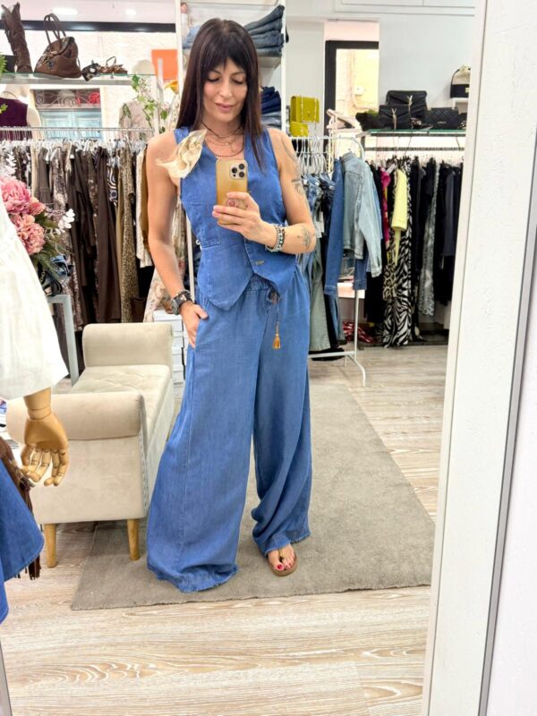 Pantalone con coulisse in vita  wide leg Motel