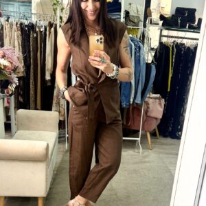 Gilet in lino e viscoso Kontatto