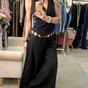 Pantalone in viscosa e lino Kontatto