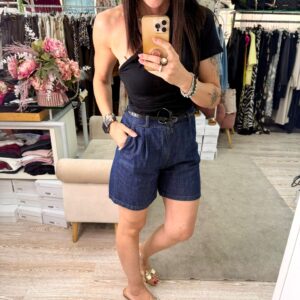 Bermuda in chambray con cinta Susy mix