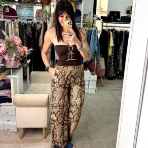 Pantalone in satin con coulisse in vita Susy mix