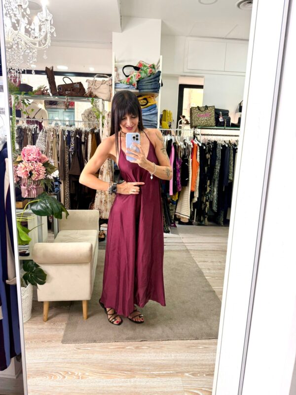 Abito in satin scollo V Motel - immagine 2