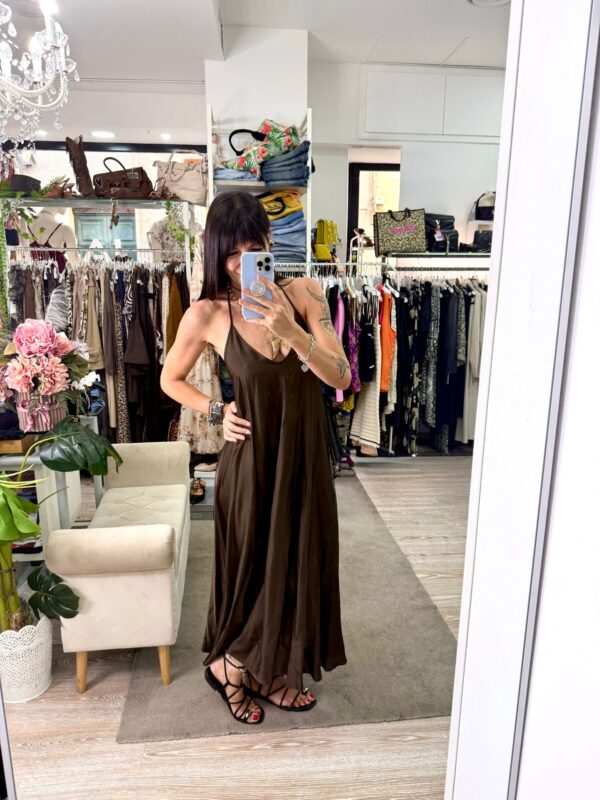 Abito in satin scollo V Motel - immagine 3