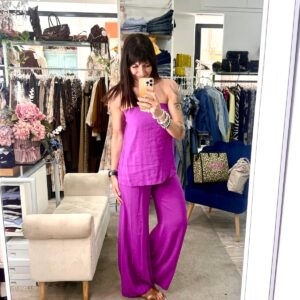Kontatto Completo lino e viscosa blusa e pantalone