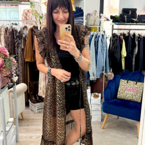 Kimono leopardato anim