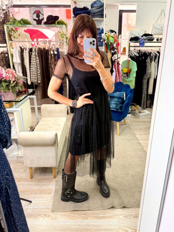 Abito Brend in tulle e doppio strato