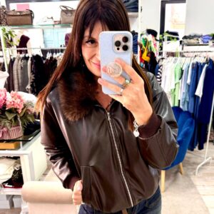 Bomber simil pelle Susy mix