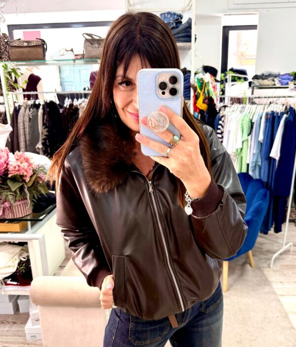 Bomber simil pelle Susy mix