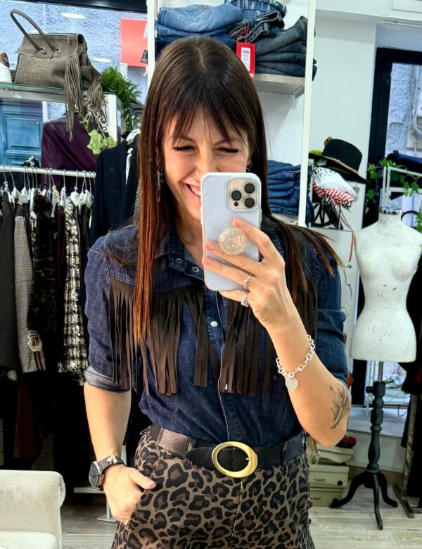 Camicia denim con frange Susy Mix
