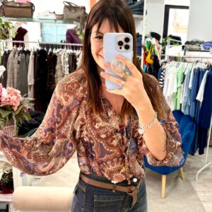 Camicia in chiffon con rouge Susy mix