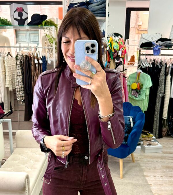Chiodo in simil pelle Only - immagine 2