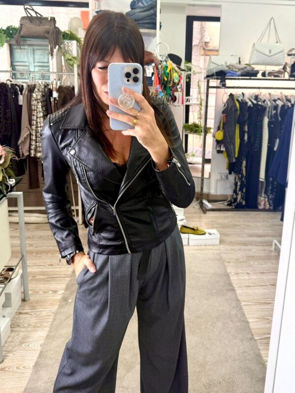 Chiodo in simil pelle Only - immagine 2