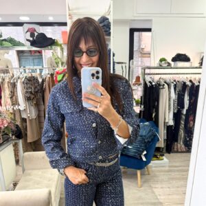 Giubbino denim invernale con applicazioni Only