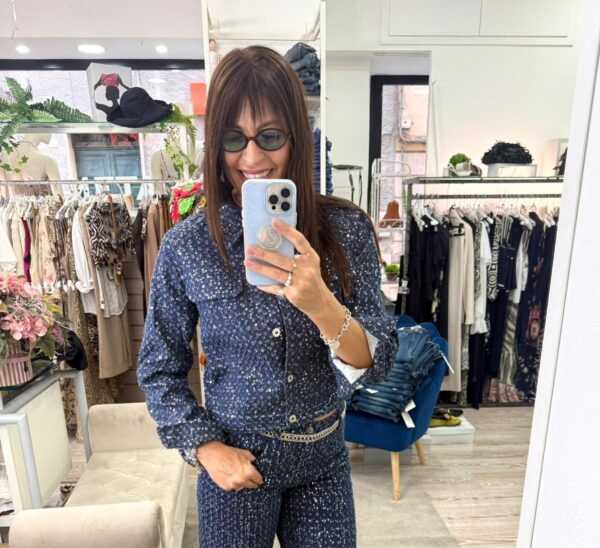 Giubbino denim invernale con applicazioni Only