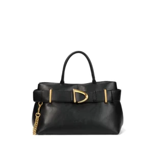 Maxi bag in ecopelle liscia con logo Embossed Gio Cellini