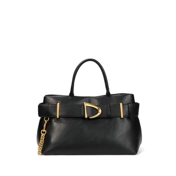 Maxi bag in ecopelle liscia con logo Embossed Gio Cellini