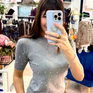 Maglie in viscosa con perle Only