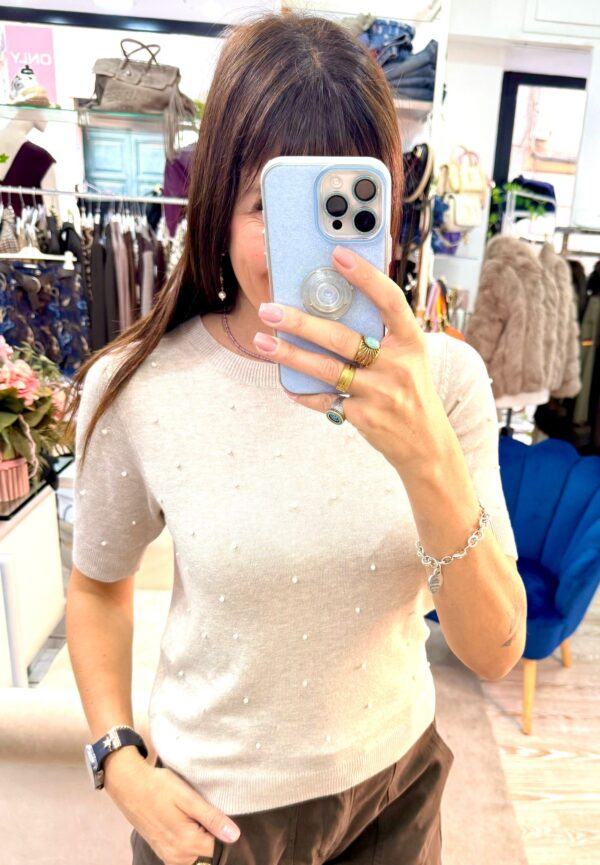 Maglie in viscosa con perle Only - immagine 2