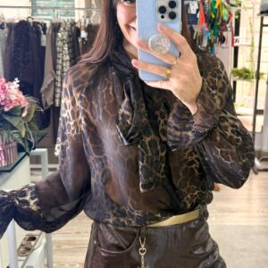 Camicia animalier in chiffon Susy mix