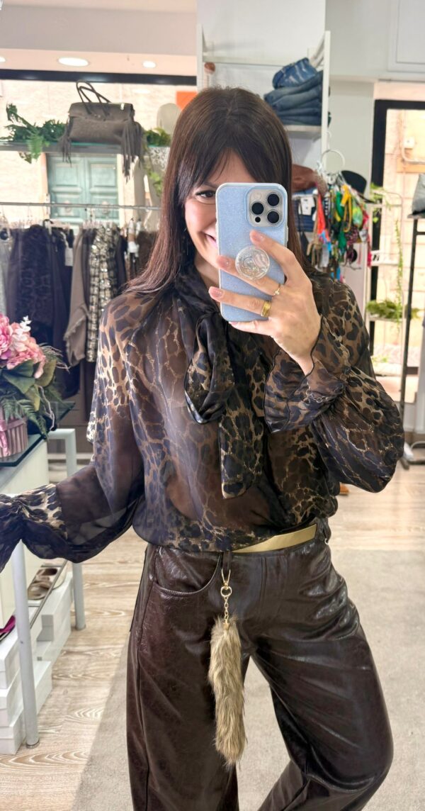 Camicia animalier in chiffon Susy mix
