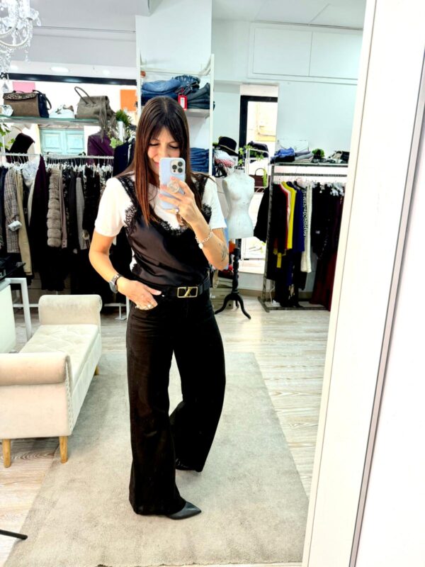 Jeans 5 tasche wide leg elasticizzato Susy Mix