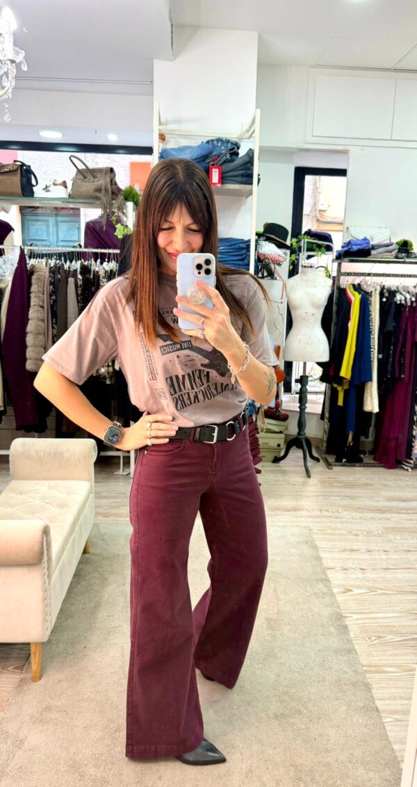 Jeans 5 tasche wide leg elasticizzato Susy Mix - immagine 3