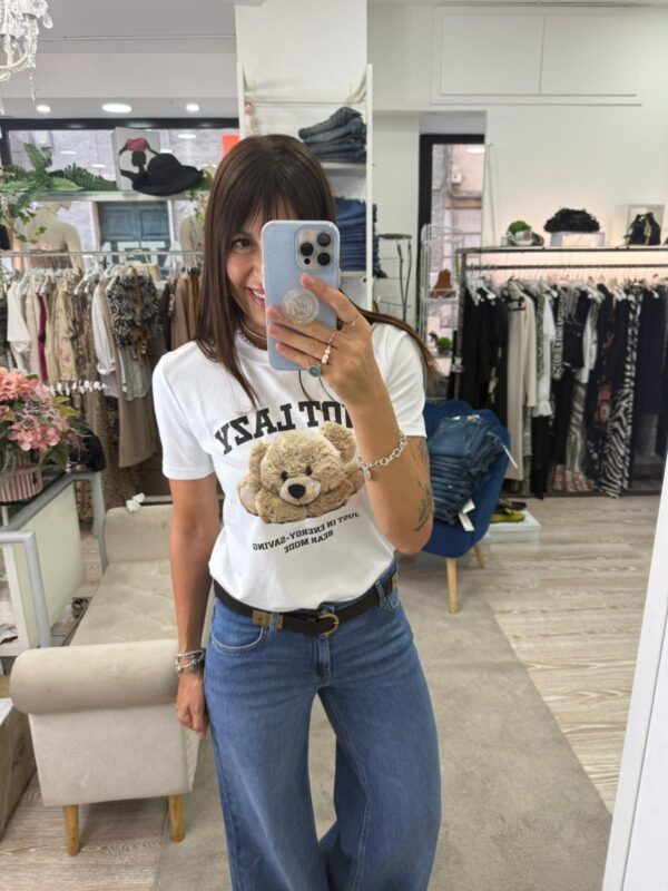T-shirt 100% cotone con stampa orso Only