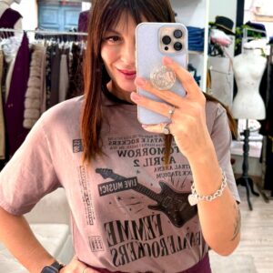 T-shirt con stampa rock Susy Mix