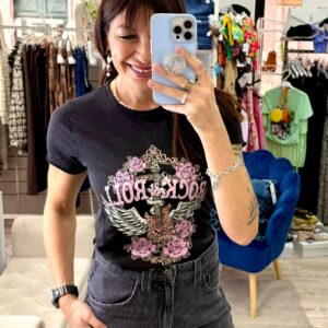 T-shirt cotone 100%  rock Stampa vintage Only