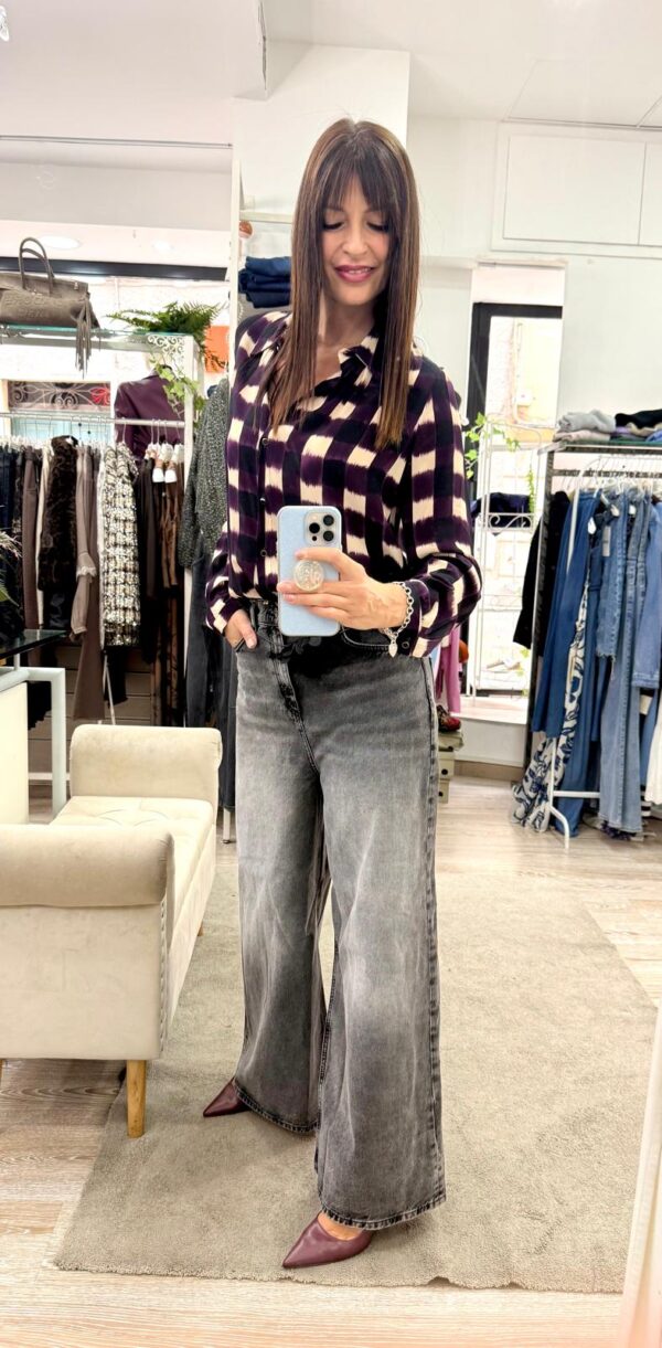 Jeans Wide Leg cinta fiore - immagine 2
