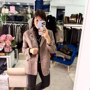 Blazer check over con spilla Dixie