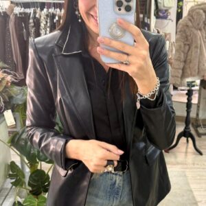 Blazer monopetto in Similpelle Susy Mix