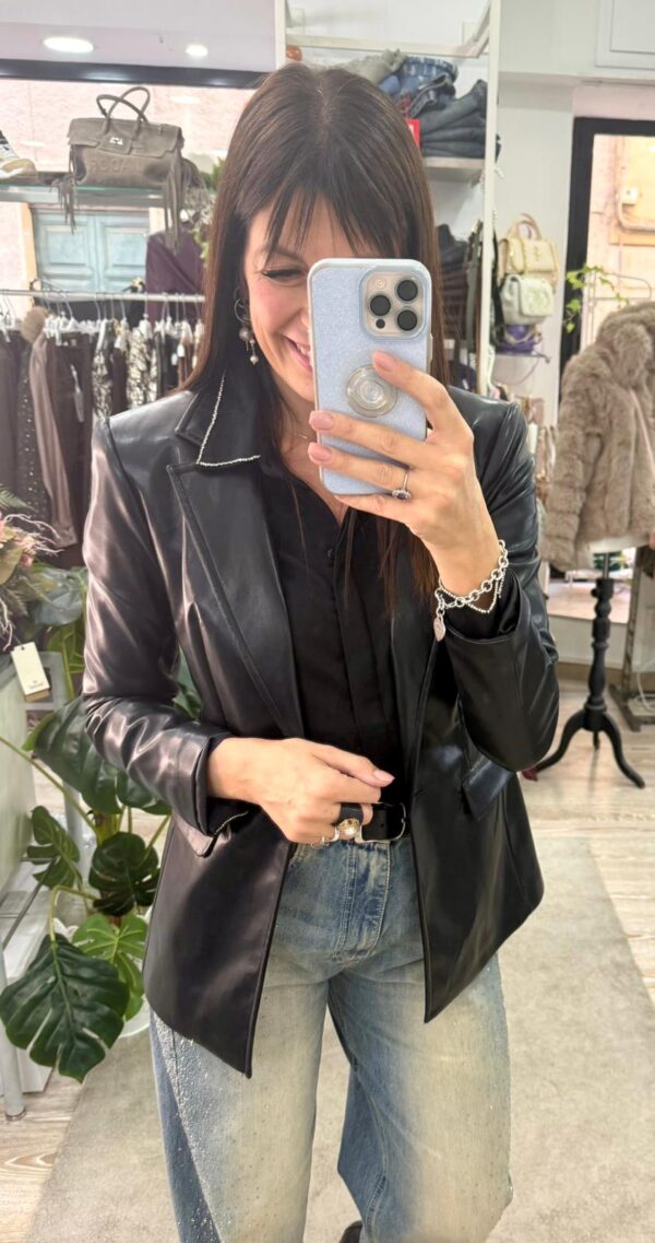 Blazer monopetto in Similpelle Susy Mix