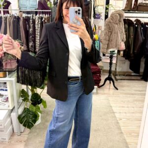 Blazer con frange sulla manica e dietro Susy Mix