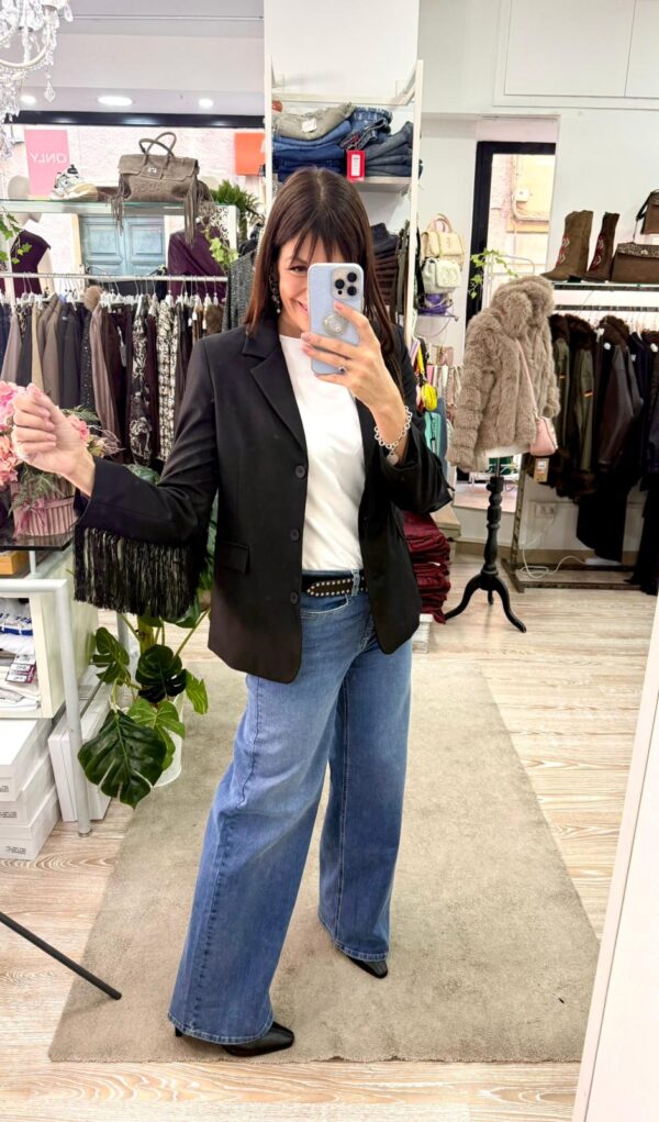 Blazer con frange sulla manica e dietro Susy Mix