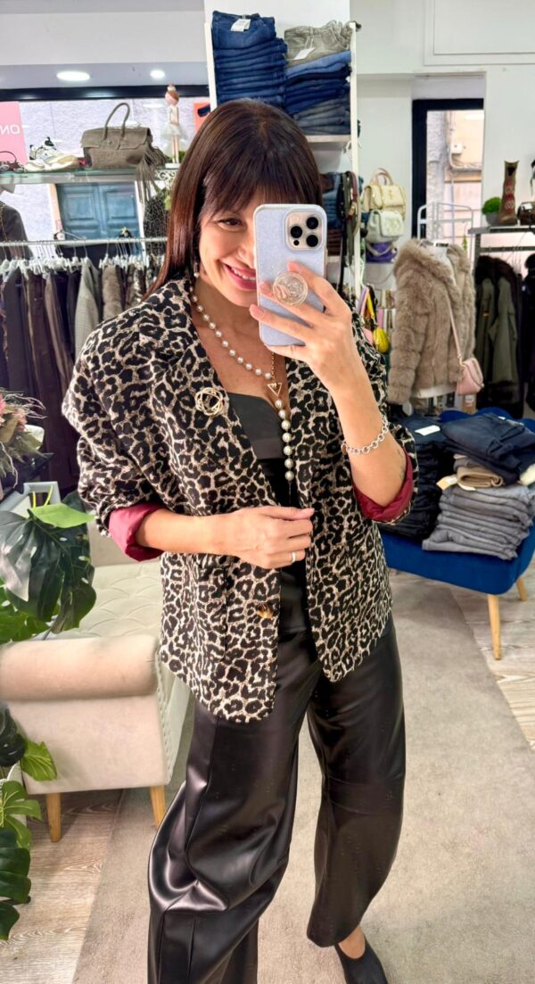 Blazer over fantasia animalier Susy mix - immagine 2