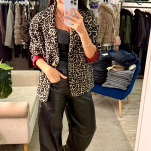 Blazer over fantasia animalier Susy mix